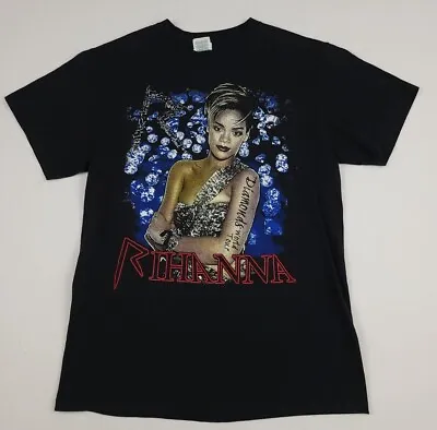 Rihanna 2013 Diamond World Tour T Shirt 2 Sided Print ASAP Rocky Concert Rare  • $49.99