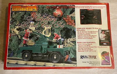 Rail King Ready To Run MTH 30-4045-0 Holiday Hand Car Set Train NEW SEALED • $177