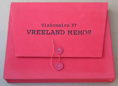 VISIONAIRE 37 VREELAND MEMOS 1966-1972 1st EDITION LIMITED EDITION • $150
