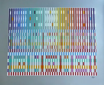 $1150 • Buy Yaacov Agam  The Blessing  Limited Edition Hand Signed & Numbered Serigraph