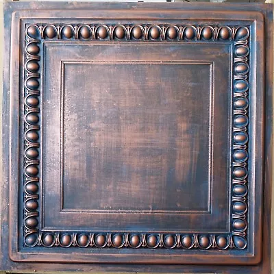 Ceiling Tiles 2x2 Faux Tin Rust Copper Decor Saloon Wall Panel PL06 10pcs/lot • $129.90