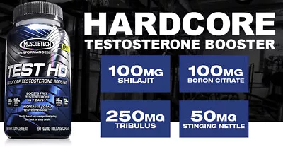 MuscleTech Performance Series TEST HD - Hardcore Male Hormone Booster - 90 Caps • $44.99