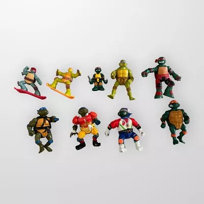 TMNT Ninja Turtles Figure Hot Doggin Mike Vintage 1992 Skiing Bulk Lot Assorted • $60