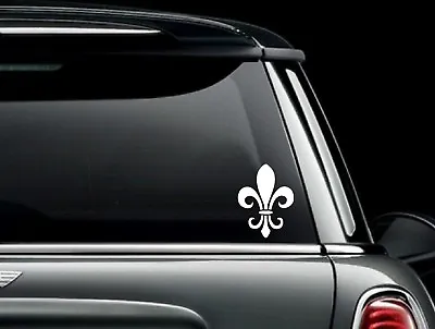$6.29 • Buy Fleur De Lis French Cross Vinyl Car Window Decal Bumper Sticker US Seller