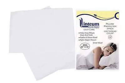 Linteum Textile Zippered Pillow Protector 200 Thread Count • $9.99