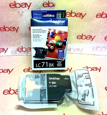 🖤 Brother LC71BK BLACK Ink CARTRIDGE For MFC-J280W/J425W/J430W/J435W/J625DW/825 • $14.18