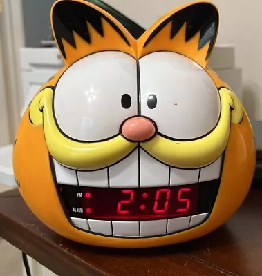 Vtg GARFIELD Sunbeam LED Alarm Desk Clock #887-99 Tested Working +FUN +NICE • $45.99