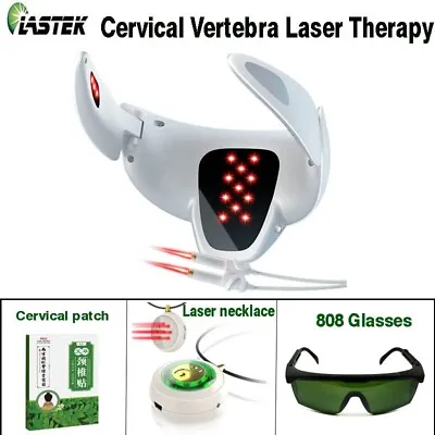 LASTEK 4 In 1 Neck Releaser Cervical Vertebra Cold Laser Therapy+Laser Necklace • $285.99
