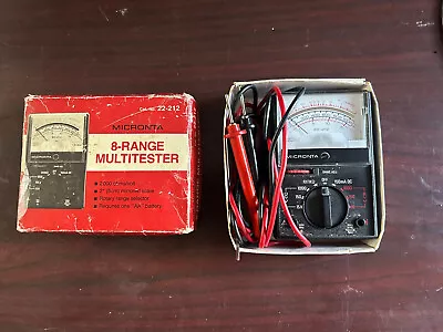 Micronta 8-Range Multitester Multimeter 22-212 (2000 OHMS/VOLT)Untested C Photos • $10