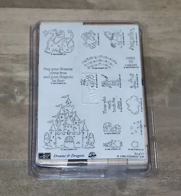 Stampin' Up Rubber Stamps | *Dreams & Dragons* Castle Princess Prince Frog Fairy • $26.99