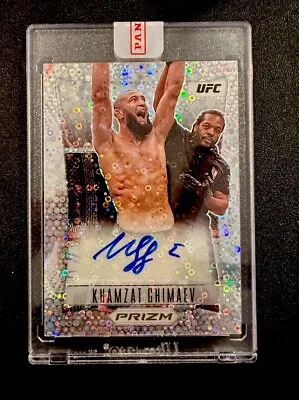 Khamzat Chimaev Throwback Auto Silver Disco Prizm - 2023 Panini Prizm UFC • $299.99