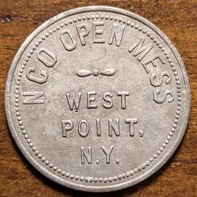 NCO Open Mess West Point New York NY Military 50¢ Aluminum Trade Token • $16.99