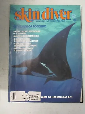 Skin Diver Magazine October 1980 Devil Fish Of Socorro Shark Tagging Vintage • $18.95