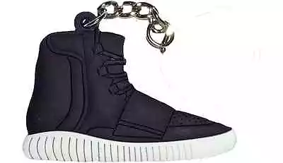$7.99 • Buy Adidas Yeezy 750 Boost 2D Flat Black Sneaker Keychain