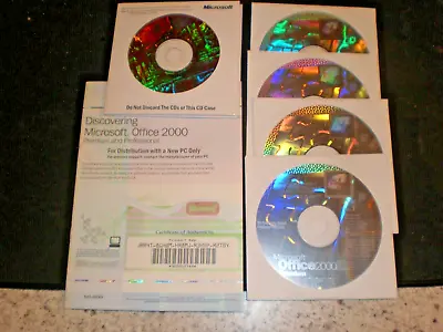 Microsoft Office 2000-Premium 4-CD + MS Publisher Small Business 2003 • £29.99