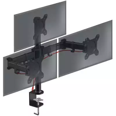 Duronic Monitor Arm Stand DM253 | Triple PC Desk Mount | Steel | Height Adjustab • £42.99