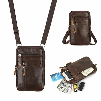 Mini Mens Crossbody Shoulder Bag Purse Cell Phone Pouch Case Handbag Wallet Hot • $11.89
