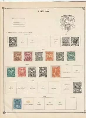 Classic Mint Used Ecuador Collection On Scott Album Pages - SEE!!! • $0.99