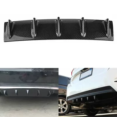 1x Carbon Style Rear Lower Bumper Diffuser Fin Spoiler Lip Wing Splitter 23 X6  • $21.88