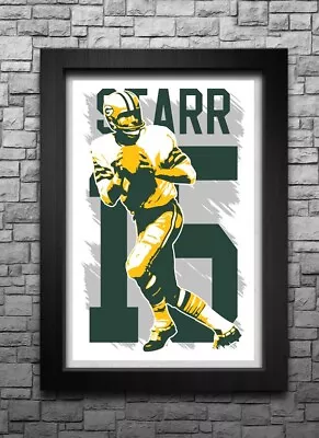 BART STARR Art Print/poster GREEN BAY PACKERS FREE S&H! JERSEY • $11.99