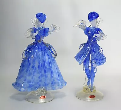 Vintage Murano Glass Dancer Figurines Venetian Glass Sculptures • $350