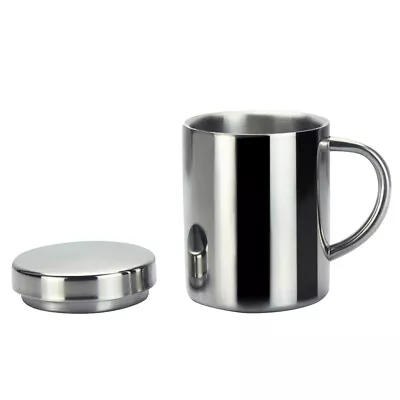 Coffee Mug / Tea Cup Stainless Steel Double Wall Insulated Drinking Cup With Lid • $13.71