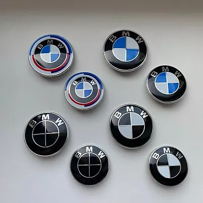 Emblem 82-74 Mm 78 Mm Blue Tailgate Black Bonnet For BMW 50 Years BMW • $12.75