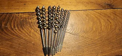 Set Of 9 Vintage Russell Jennings Auger Bits Various Sizes No 16 & Down • $44.99
