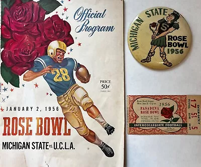 1956 Rose Bowl Official Program Michigan State Vs. U.C.LA  January 2 1956 • $50