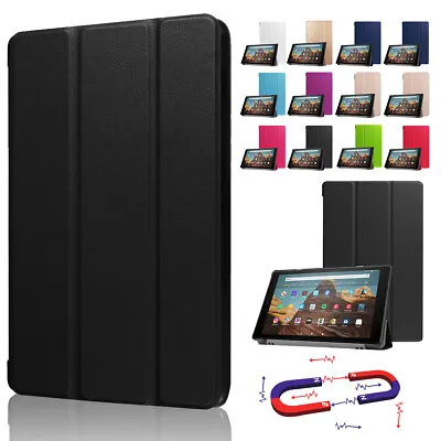 For Amazon Kindle Fire HD 10 8 7 9th Gen 2019 Flip Magnetic Leather Tablet Case • $10.99