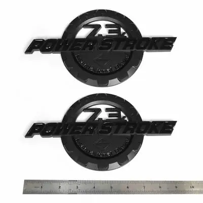  2x 7.3L Power Stroke International Side Fender Emblem Badge For F250 F350 Black • $25.98