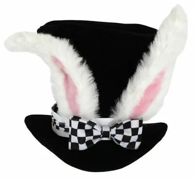 Alice In Wonderland White Rabbit Top Hat Adult Costume Ears Bunny Mad Hatter • $18