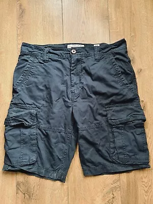 Fat Face Shorts Mens Lite Cotton Sports Cargo Combat Military Night Black 32. • £32