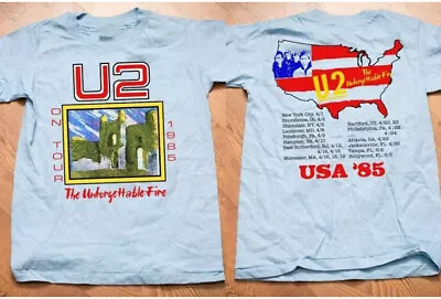 U2 On Tour 1985 Shirt U2 Unforgettable Fire 1985 USA Tour T-Shirt • $21.99