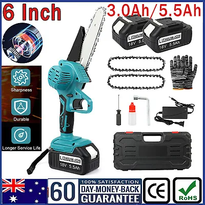 6  Chainsaw Cordless Rechargeable Wood Cutter Saw Electric W/ Battery For Makita • $50.99