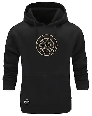 Nordic Compass Hoodie Vikings Clothing Valhalla Ragnarok Pagan Norse Odin Top • £19.99