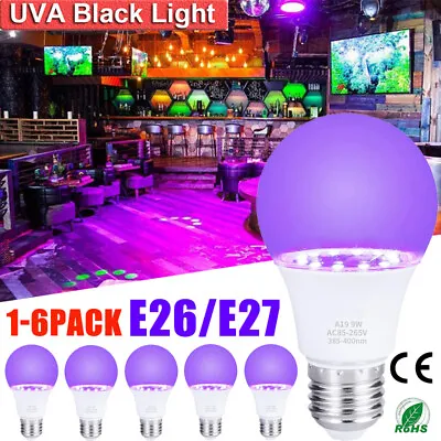 £7.79 • Buy E27 LED Black Lights Bulb Blacklight Neon Glow Bar Christmas Party Disco Decor
