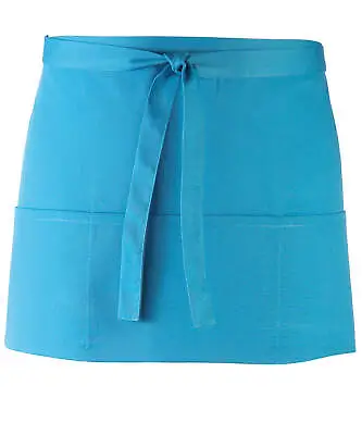 CLEARANCE: Premier 3-Pocket Waist Apron - Turquoise Blue (PR155) • £5