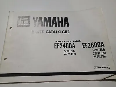 Yamaha EF2400A EF2800A Generator Parts Manual • $12
