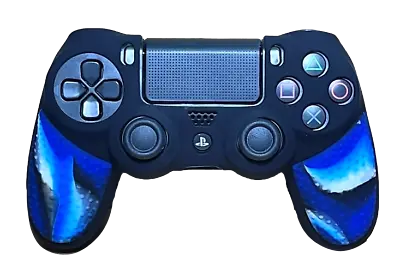 $9.90 • Buy Silicone Cover For PS4 Controller Case Skin - Black/Blue Camo