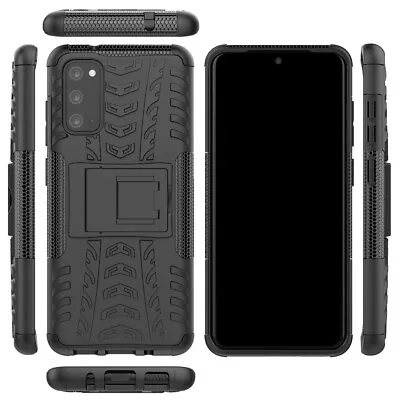 For SAMSUNG GALAXY S8 S9 S10 S20 Tough Slim Armour Shockproof Case Cover Stand • £3.95