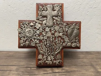 Milagros 9  Wooden Wall Hanging Cross • $127.99