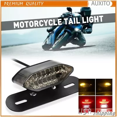 Motorcycle 20 LED Turn Signals Brake Light License Plate Integrated Tail Light • $12.99