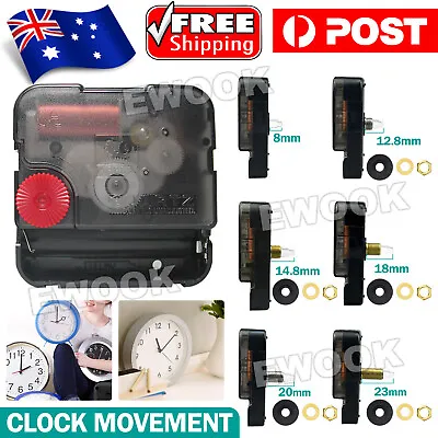 Silent DIY Quartz Movement Wall Clock Motor Mechanism Long Spindle Repair Kit AU • $9.85