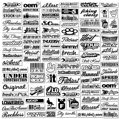 50 Random JDM Stickers Pack Car Motorcycle Racing Motocross Helmet Decals Lot • $9.49