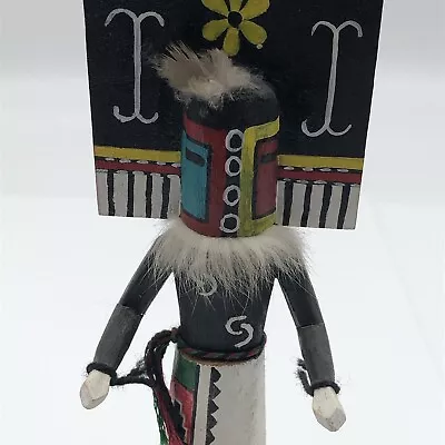 VTG Zuni Hemis Signed Kachina Native American Carved Cottonwood Missing Feathers • $33.74