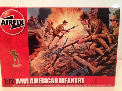 Airfix A01729 WWI American Infantry 48 Unpainted Pieces New • £4.79