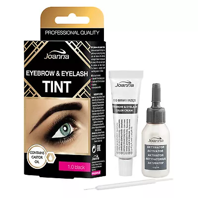 Joanna Henna Tint Black Cream Eyebrow Eyelash Dye Tinting Lash Full Kit 15ml  • £4.39