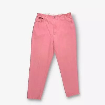 Vintage 80s Lee Elastic Waist Mom Jeans Pink W34 L30 • £22