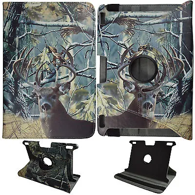 $8 • Buy Camo Tail Deer Case Kindle Fire Hdx 8.9 Stand 360 Rotate Tablet Cover 